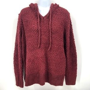 GREEN TEA Women’s Size Small Maroon/Wine Popcorn Cozy Hoodie NWT